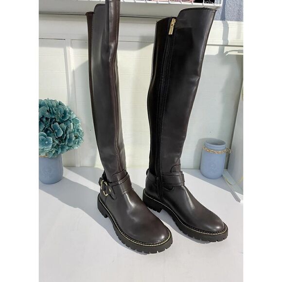 Tommy Hilfiger Brown Jiola Equestrian Boot - Picture 4 of 9